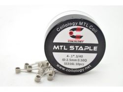 Coilology MTL STAPLE spirálky SS316L, 4-.1*.3/40GA, 0,50Ω, 10ks
