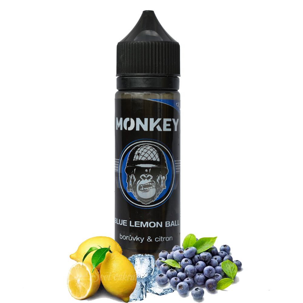 BLUE LEMON BALL - borůvky & citron - Monkey shake&vape 12ml Monkey liquid