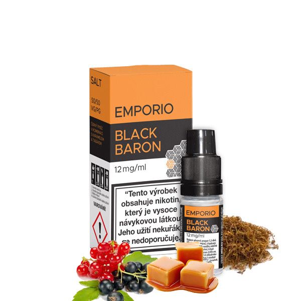 BLACK BARON (Černý rybíz s karamelem a tabákem) - E-liquid Emporio Salt 10ml