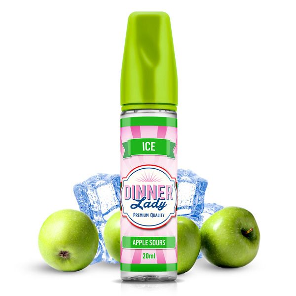 APPLE SOURS ICE / Jablko s coolingem - shake&vape Dinner Lady Ice 20 ml