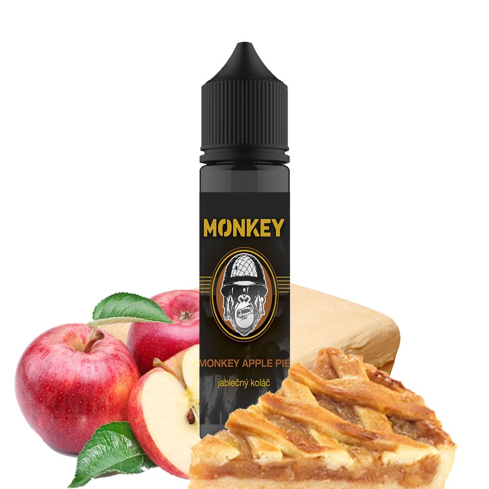MONKEY APPLE PIE - jablečný koláč - Monkey shake&vape 12ml Monkey liquid