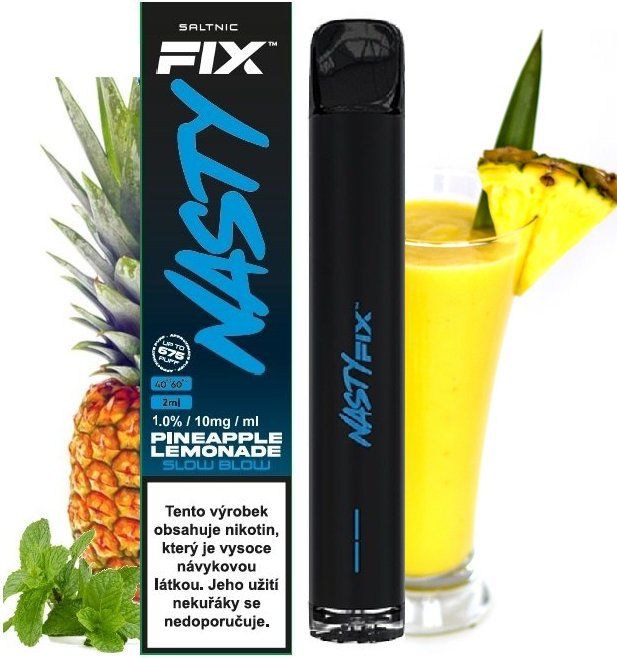 SLOW BLOW /ananas a limetka - Nasty Juice FIX 700 mAh - jednorázová e-cigareta